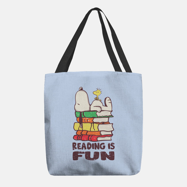 Reading Is Fun With Snoopy-none basic tote bag-turborat14