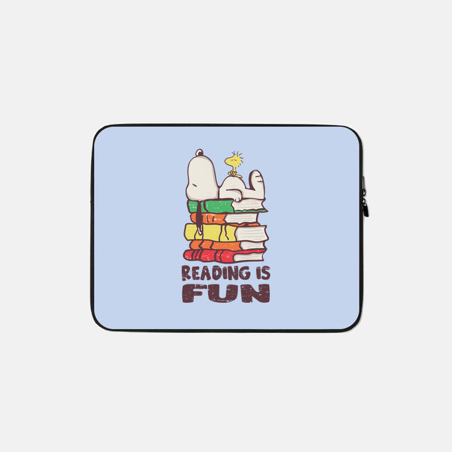 Reading Is Fun With Snoopy-none zippered laptop sleeve-turborat14