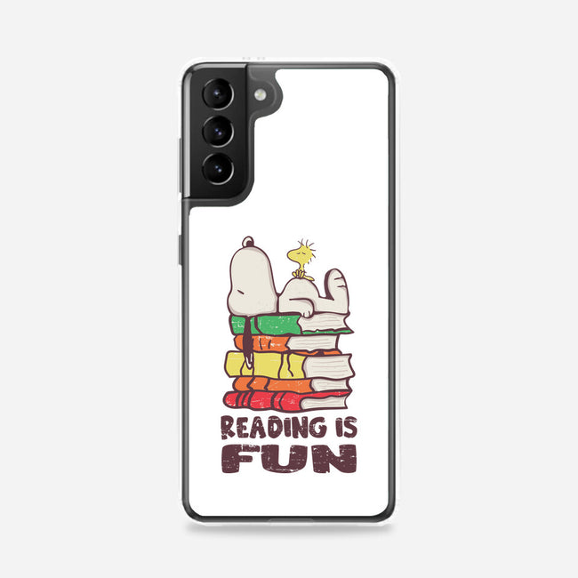 Reading Is Fun With Snoopy-samsung snap phone case-turborat14