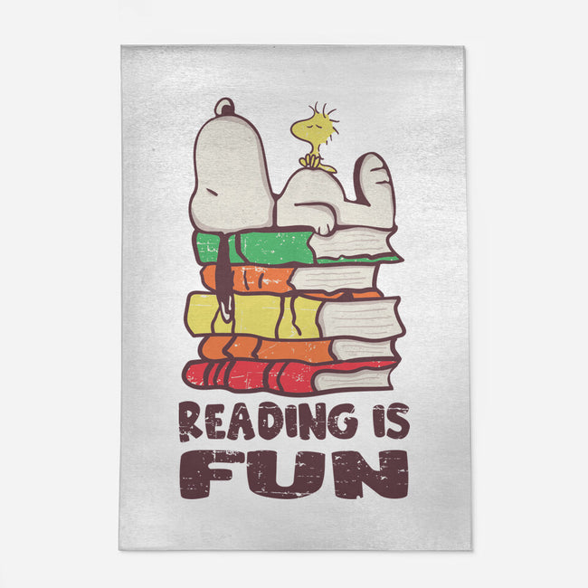 Reading Is Fun With Snoopy-none outdoor rug-turborat14