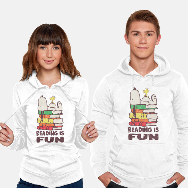 Reading Is Fun With Snoopy-unisex pullover sweatshirt-turborat14