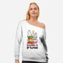 Reading Is Fun With Snoopy-womens off shoulder sweatshirt-turborat14