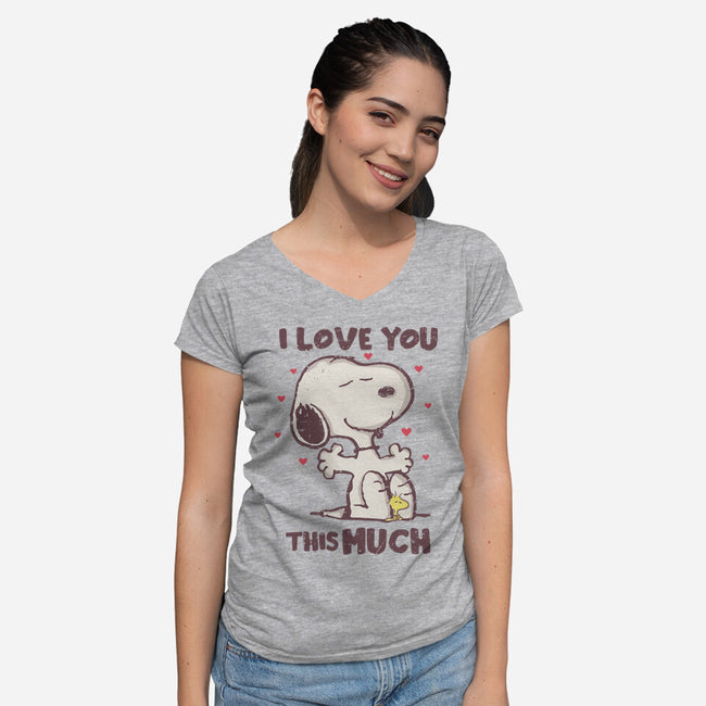 Love You This Much-womens v-neck tee-turborat14