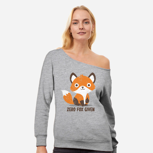 Zero Fox Given-womens off shoulder sweatshirt-turborat14