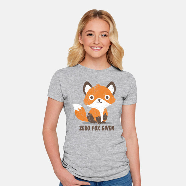Zero Fox Given-womens fitted tee-turborat14