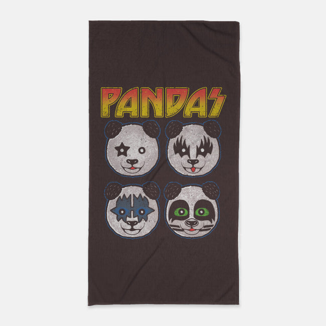 Pandas-none beach towel-turborat14