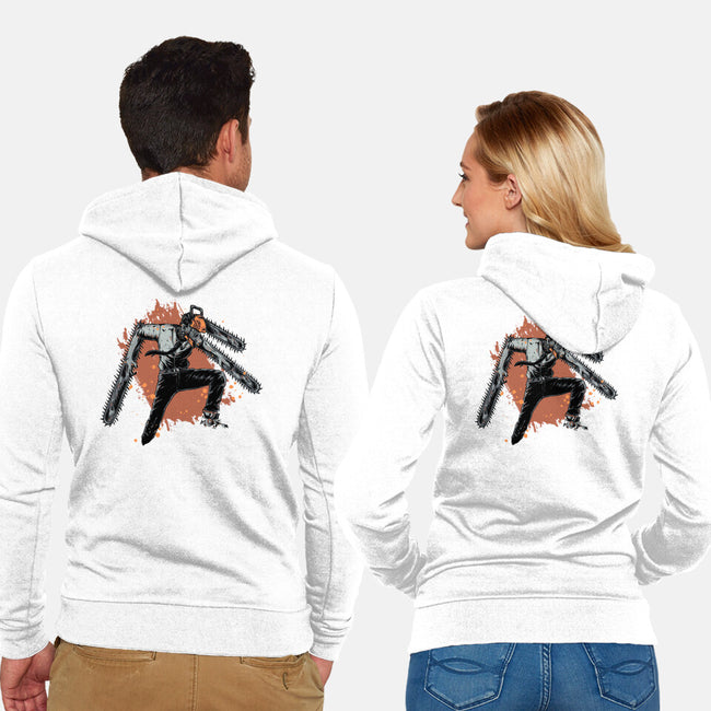 Denji-unisex zip-up sweatshirt-xMorfina