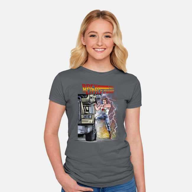 Back To Little China-womens fitted tee-zascanauta