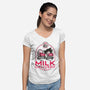 Milk Delivery-womens v-neck tee-se7te