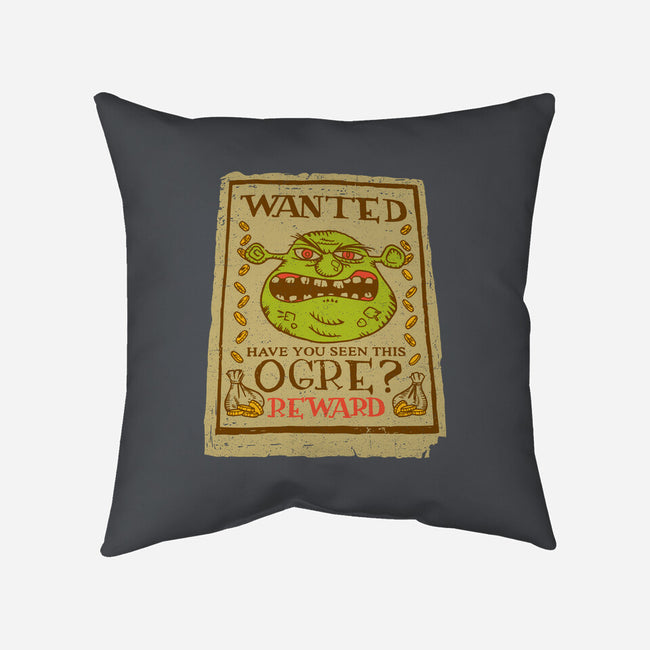 Wanted Ogre-none removable cover w insert throw pillow-dalethesk8er