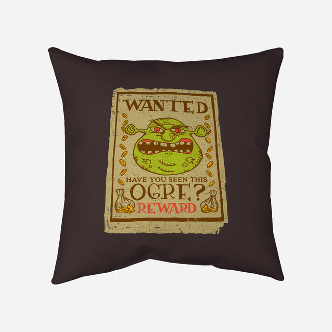 Wanted Ogre-none removable cover w insert throw pillow-dalethesk8er