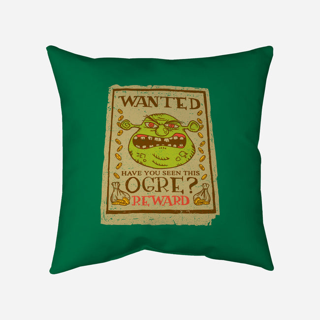Wanted Ogre-none removable cover w insert throw pillow-dalethesk8er