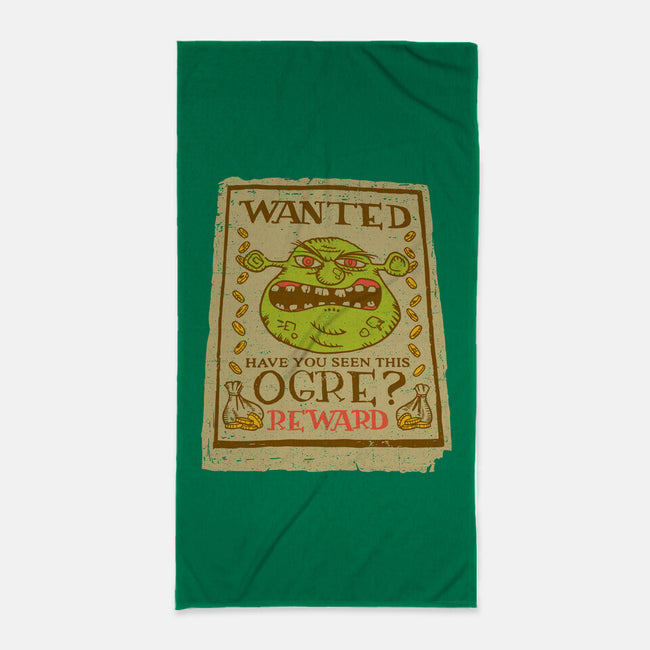 Wanted Ogre-none beach towel-dalethesk8er