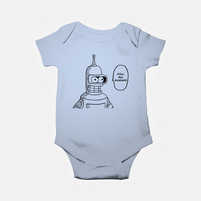 One Beer Bot-baby basic onesie-Melonseta