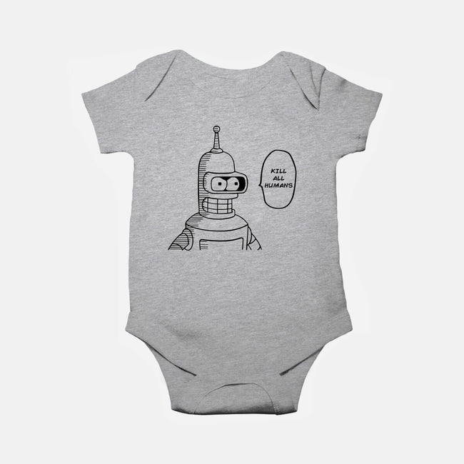 One Beer Bot-baby basic onesie-Melonseta