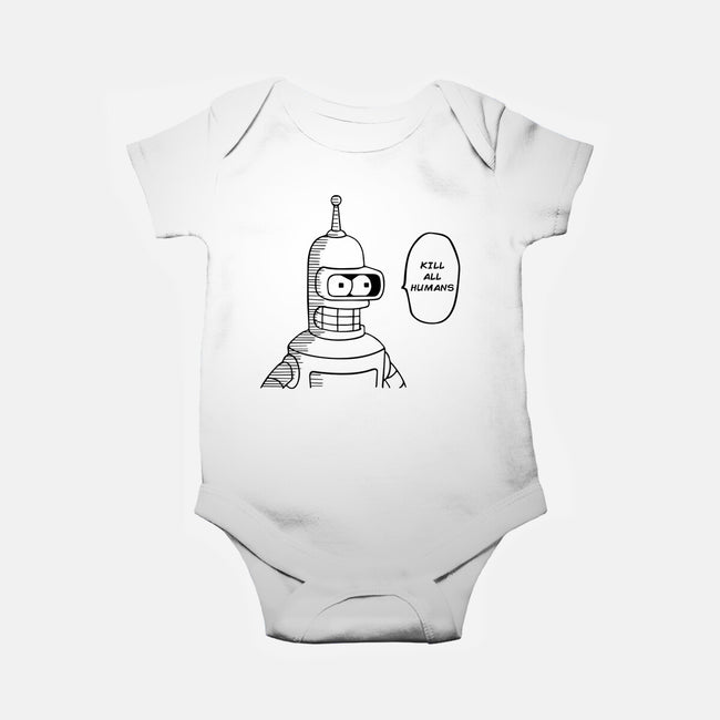 One Beer Bot-baby basic onesie-Melonseta