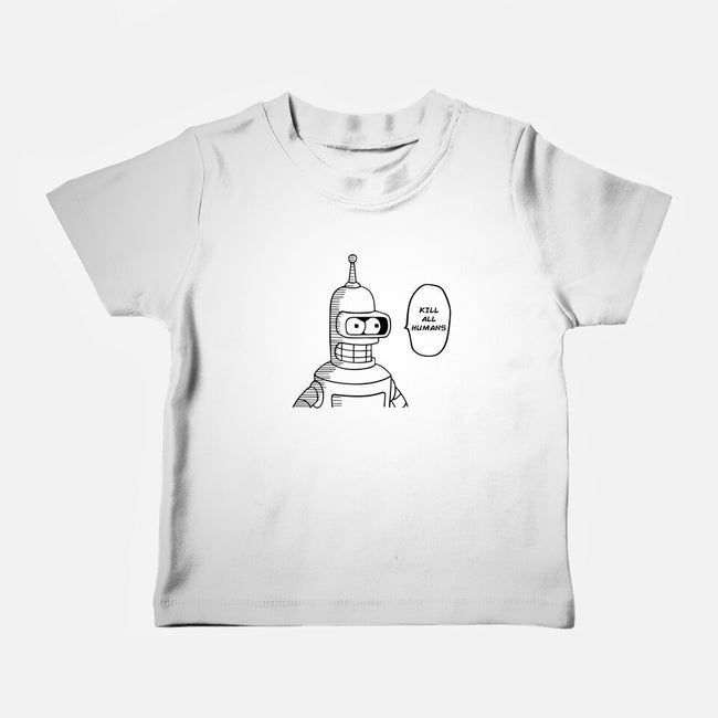 One Beer Bot-baby basic tee-Melonseta