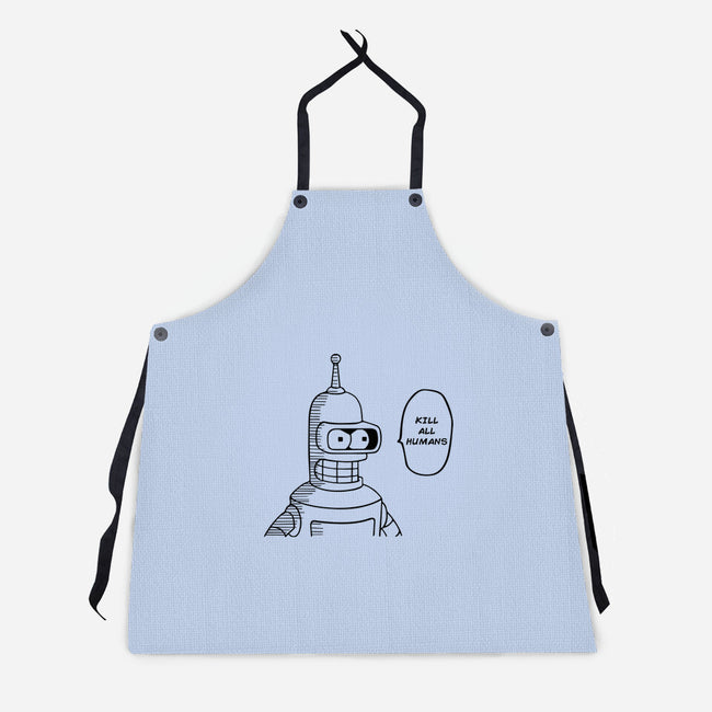 One Beer Bot-unisex kitchen apron-Melonseta