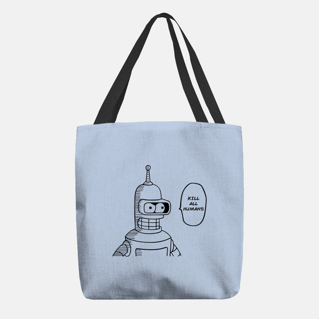 One Beer Bot-none basic tote bag-Melonseta