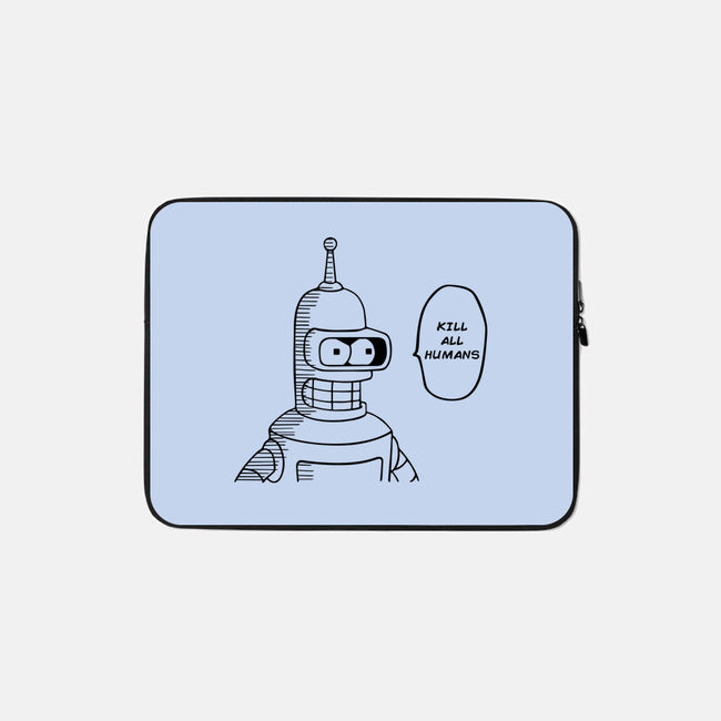 One Beer Bot-none zippered laptop sleeve-Melonseta