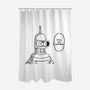 One Beer Bot-none polyester shower curtain-Melonseta