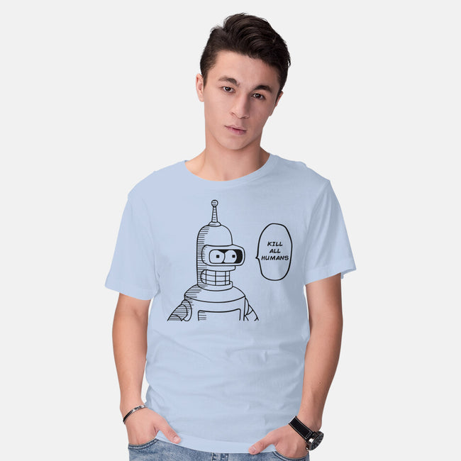 One Beer Bot-mens basic tee-Melonseta