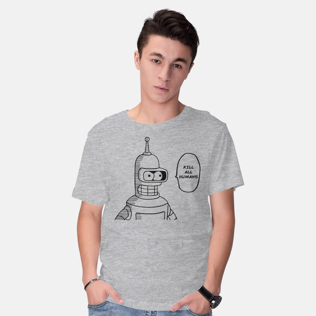 One Beer Bot-mens basic tee-Melonseta