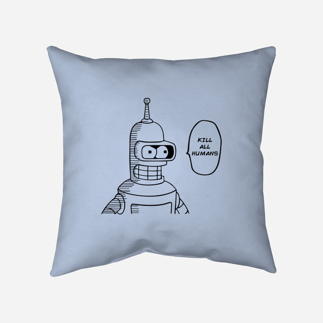 One Beer Bot-none removable cover w insert throw pillow-Melonseta