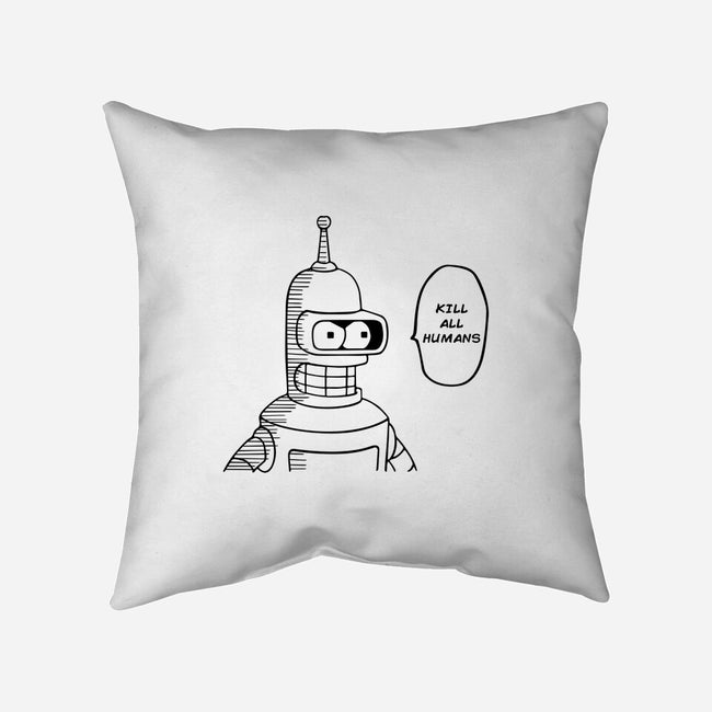 One Beer Bot-none removable cover w insert throw pillow-Melonseta