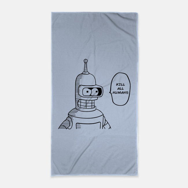One Beer Bot-none beach towel-Melonseta