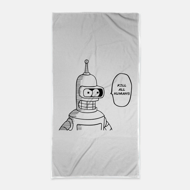 One Beer Bot-none beach towel-Melonseta
