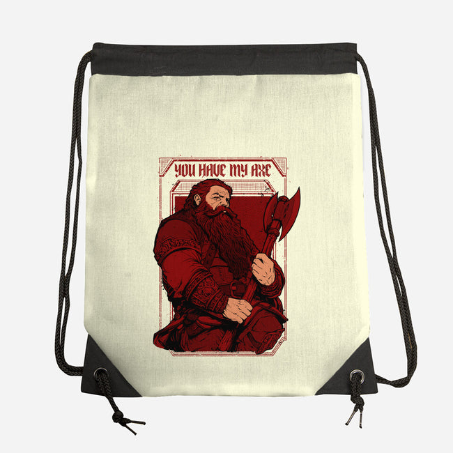 You Have My Axe-none drawstring bag-Hafaell