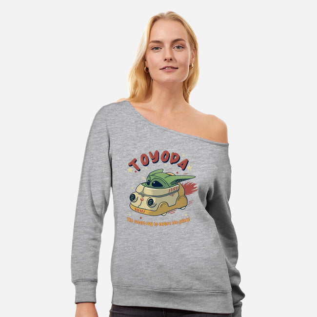 Toyoda-womens off shoulder sweatshirt-erion_designs