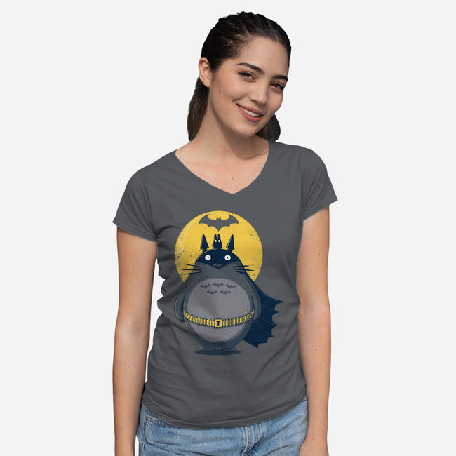 The Dark Neighbour-womens v-neck tee-erion_designs
