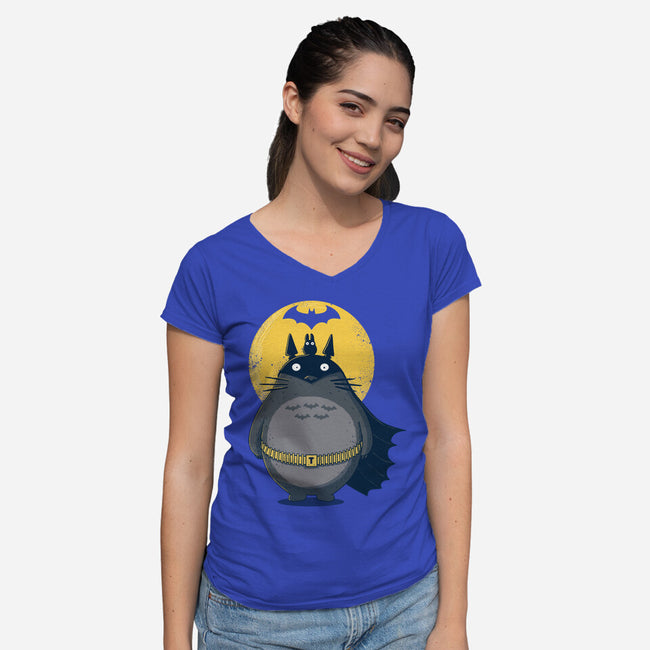 The Dark Neighbour-womens v-neck tee-erion_designs