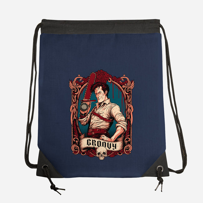Grooviest Man On Earth-none drawstring bag-Hafaell