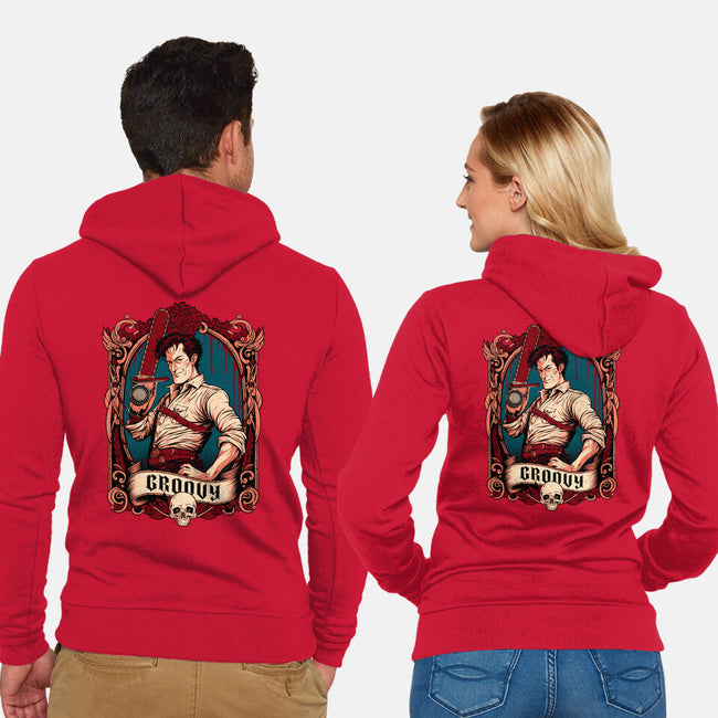 Grooviest Man On Earth-unisex zip-up sweatshirt-Hafaell