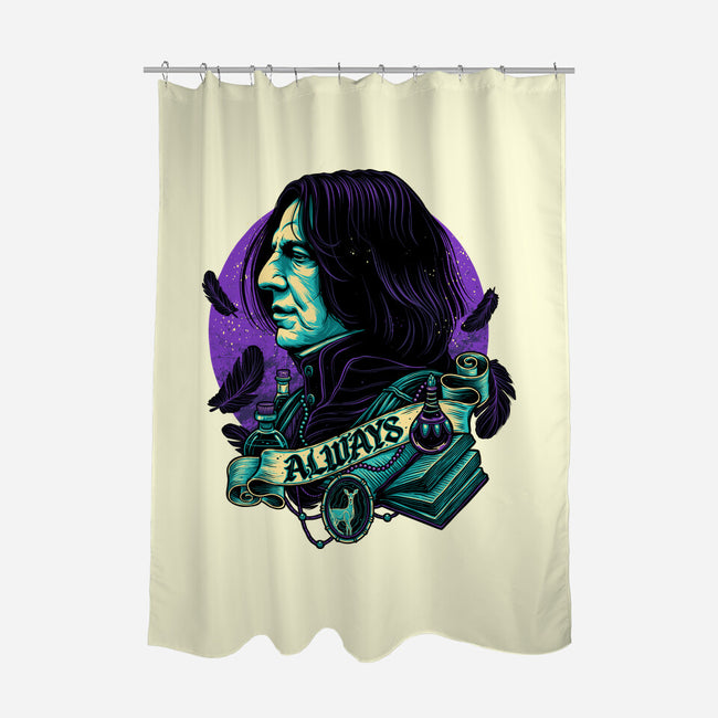The Potions Professor-none polyester shower curtain-glitchygorilla