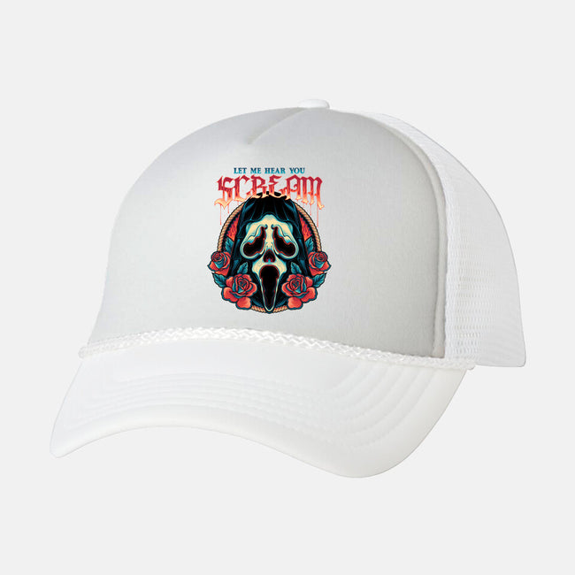 Let Me Hear You Scream-unisex trucker hat-momma_gorilla