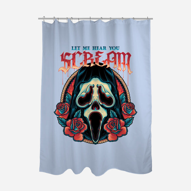 Let Me Hear You Scream-none polyester shower curtain-momma_gorilla