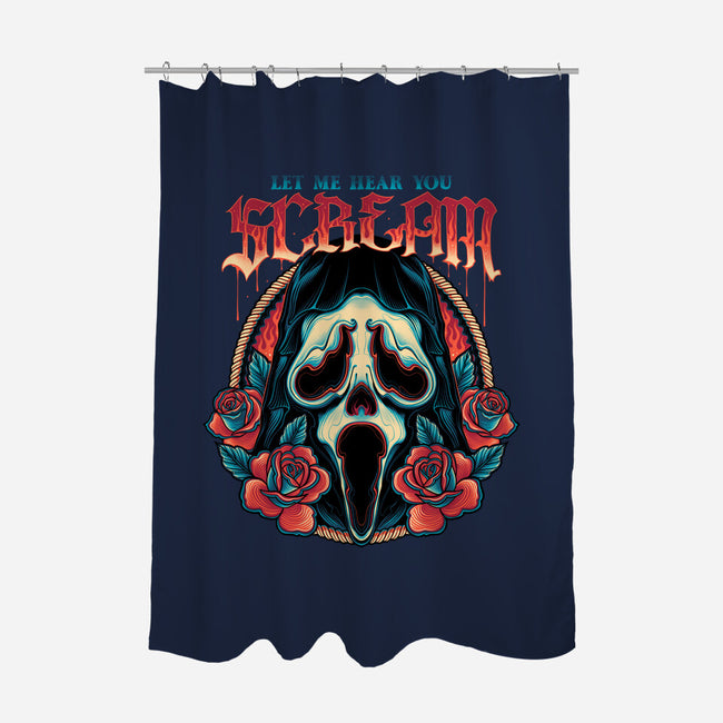 Let Me Hear You Scream-none polyester shower curtain-momma_gorilla