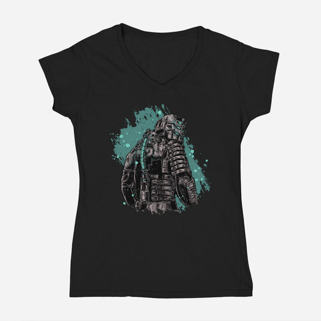 Isaac Clarke-womens v-neck tee-xMorfina