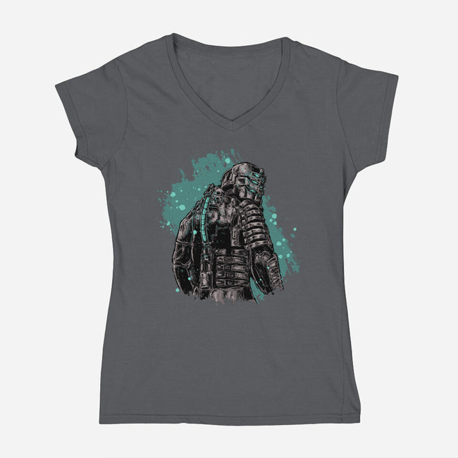 Isaac Clarke-womens v-neck tee-xMorfina
