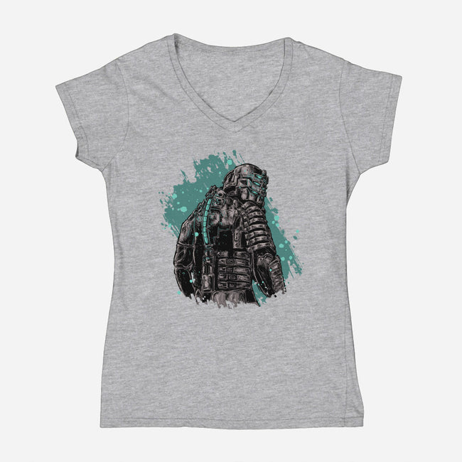 Isaac Clarke-womens v-neck tee-xMorfina