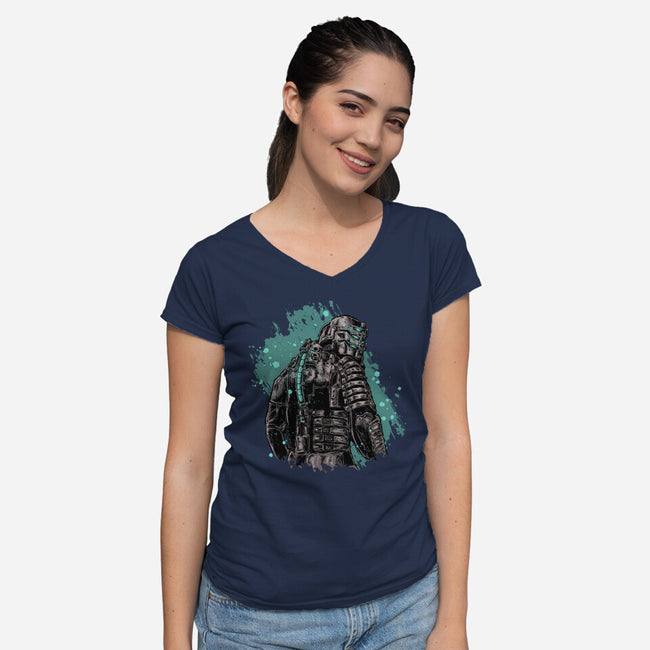 Isaac Clarke-womens v-neck tee-xMorfina