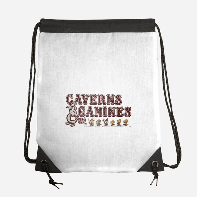 Caverns And Canines-none drawstring bag-kg07