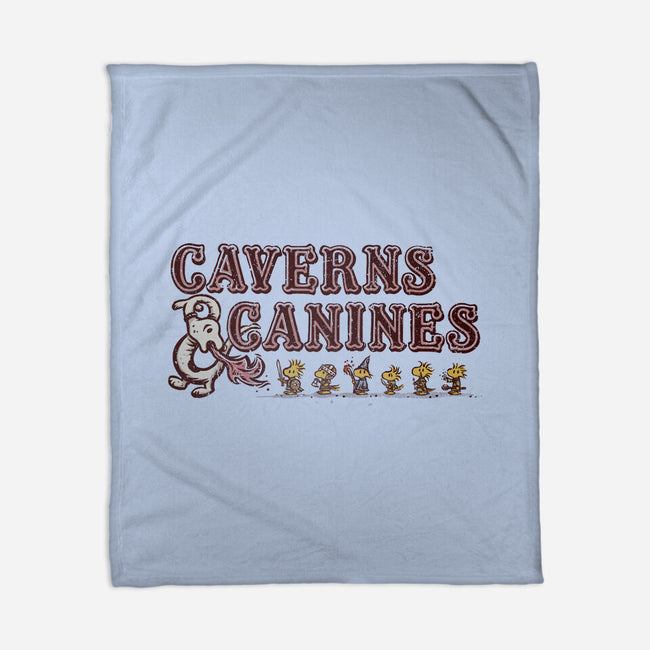 Caverns And Canines-none fleece blanket-kg07