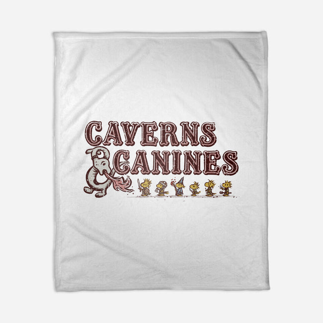 Caverns And Canines-none fleece blanket-kg07