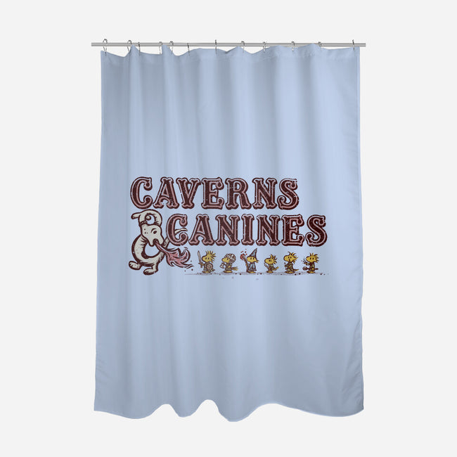 Caverns And Canines-none polyester shower curtain-kg07