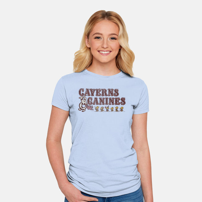Caverns And Canines-womens fitted tee-kg07